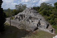 Temple II in Becan's East Plaza - becan mayan ruins,becan mayan temple,mayan temple pictures,mayan ruins photos